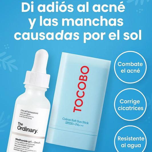 Combo Facial Premium: Niacinamida + Protector Solar Mate Tocobo ✨