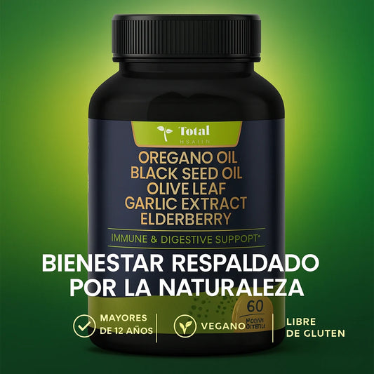 Aceite de Orégano Completo Total Health – Bienestar Natural en Cada Cápsula